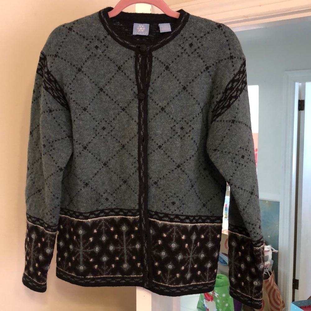 Frost wool/acrylic cardigan. Size M - Picture 1 of 8